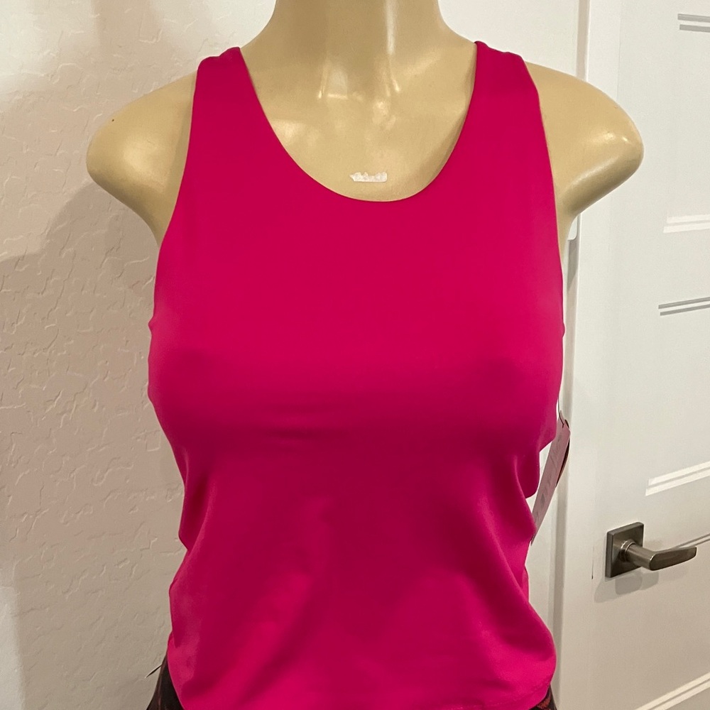 Athletic Works Bright Pink Scoop Neck Tank Top